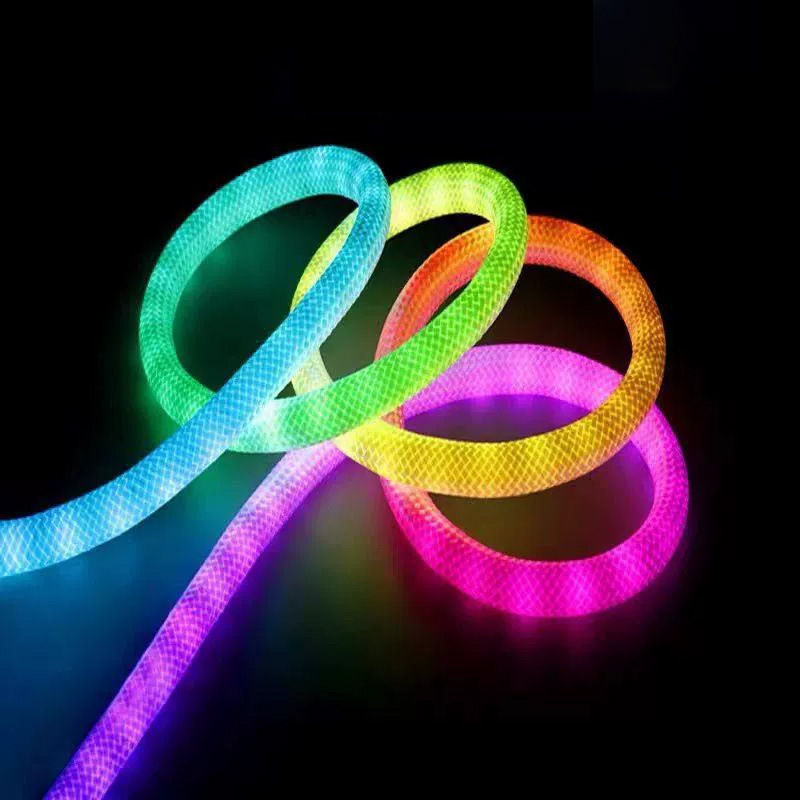 RGB LED traka s USB napajanjem, kružno 360° osvjetljenje, 5V ambientno osvjetljenje, fleksibilna višebojna traka s motivom zmajevih ljuski