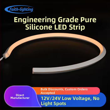 Vložený silikónový LED pás 24V pre vonkajšie nepremokavé osvetlenie budovy, model Fa-1616, 120 LED, rozmer 16x16 mm, lúč 120°, 3000K/4000K/6500K, až 15 m