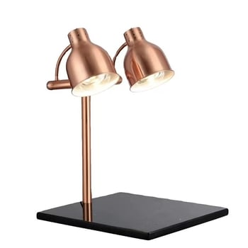 Lampa od mramora za zagrijavanje hrane za hotele i restorane, grijanje roštilja i toplih jela, komercijalna LED lampa, 500W, 220V, aluminijski okvir, 20 LED, 360°, CRI 85, bijeli/crni mramor