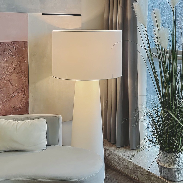 Podna lampa od tkanine u stilu wabi-sabi, dizajnersko ambijentalno osvjetljenje za dnevni boravak i spavaću sobu