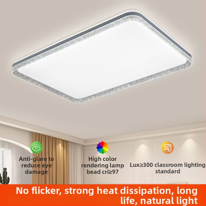 LED stropné svietidlo do obývačky a jedálne, plnospektrálna ochrana očí, moderný minimalistický dizajn