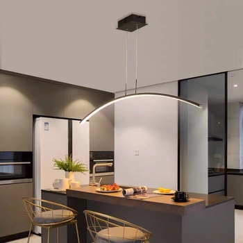 Lustre za restoran s modernim minimalističkim dizajnom i kreativnim stilom, pogodan za dnevni boravak, ured ili studijski bar, LED traka rasvjeta
