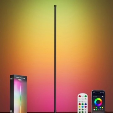 Inteligentna RGB LED lampa za pod s upravljanjem putem aplikacije, zvukom aktivirana, 16 milijuna boja, za dnevni boravak i gaming sobu, moderan minimalistički stil