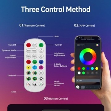 Inteligentna RGB LED lampa za pod s upravljanjem putem aplikacije, zvukom aktivirana, 16 milijuna boja, za dnevni boravak i gaming sobu, moderan minimalistički stil