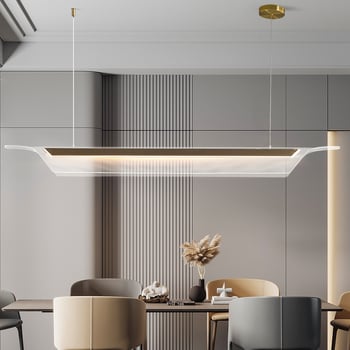 Lampa za restoran, kreativni i minimalistički dizajn, duga LED linearna rasvjeta za bar i ured, podesiva rasvjeta, industrijski stil
