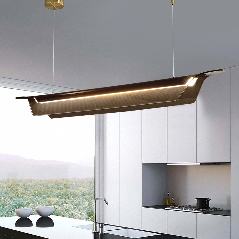Lampa za restoran, kreativni i minimalistički dizajn, duga LED linearna rasvjeta za bar i ured, podesiva rasvjeta, industrijski stil
