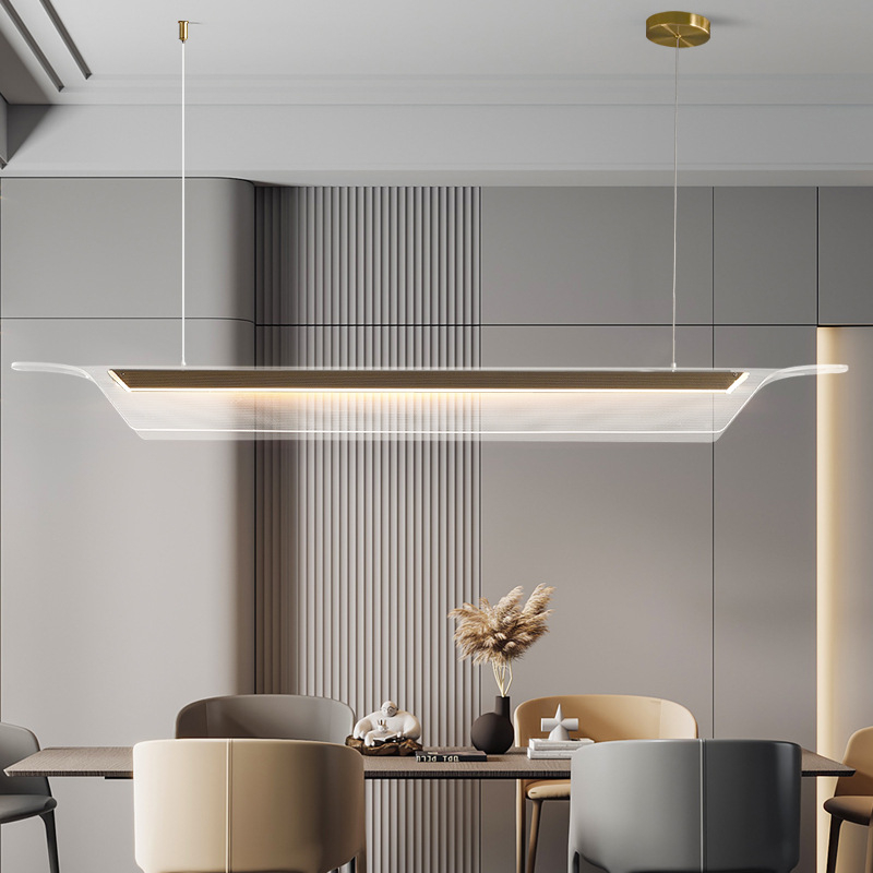 Lampa za restoran, kreativni i minimalistički dizajn, duga LED linearna rasvjeta za bar i ured, podesiva rasvjeta, industrijski stil