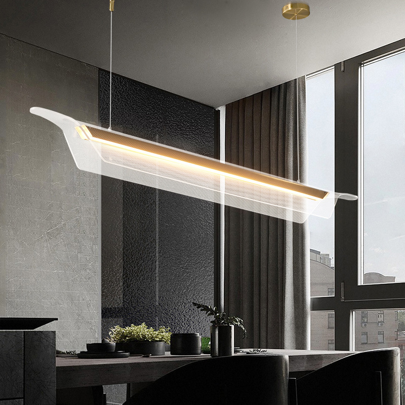 Lampa za restoran, kreativni i minimalistički dizajn, duga LED linearna rasvjeta za bar i ured, podesiva rasvjeta, industrijski stil