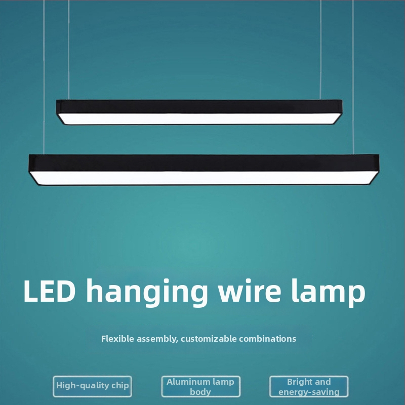LED lineárne stropné svietidlo – kancelária, posilňovňa a trieda; obdĺžnikové LED svetlo