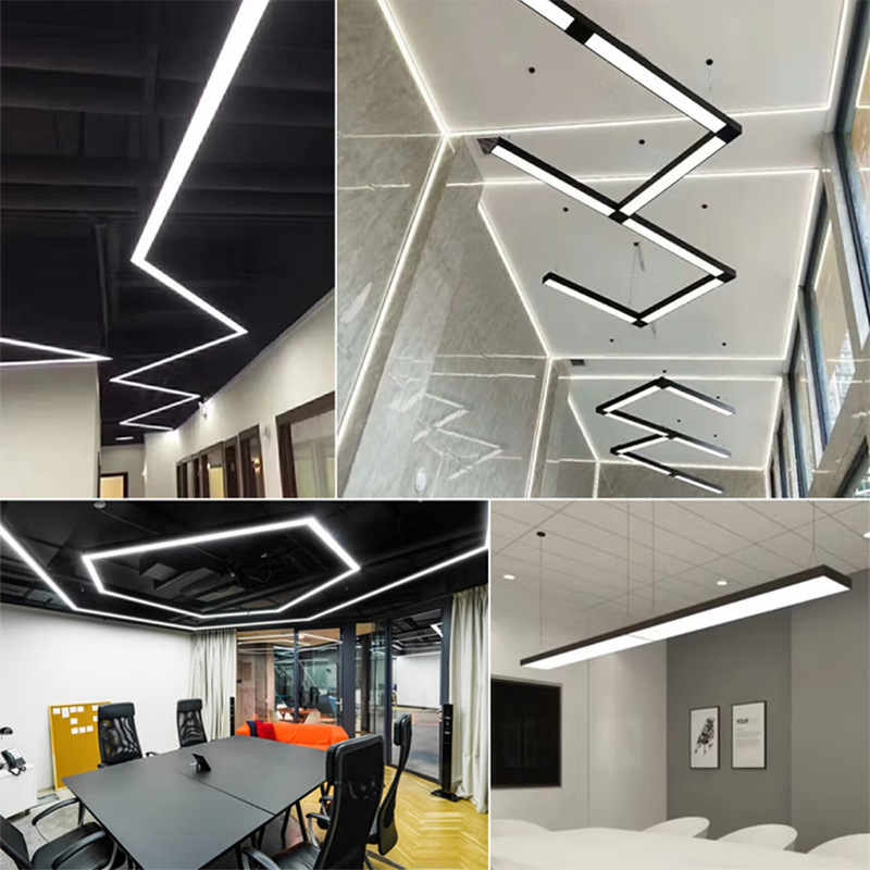 LED linearno stropno svjetlo – ured, teretana i učionica; pravokutno LED svjetlo