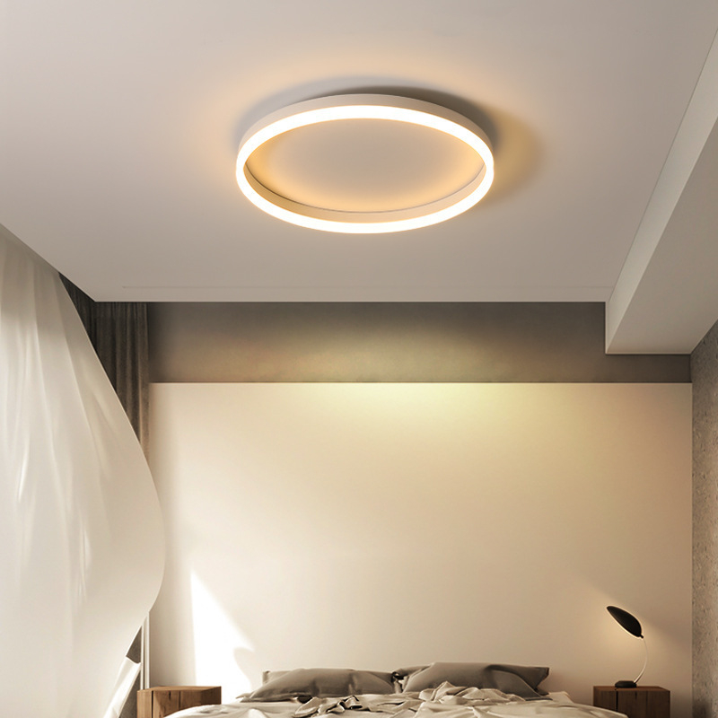 LED stropna svjetiljka s zaštitom očiju, minimalističkog stila, daljinsko upravljanje; za spavaću sobu, dnevni boravak, blagovaonu i radnu sobu; aluminijsko kućište, akrilni abažur.