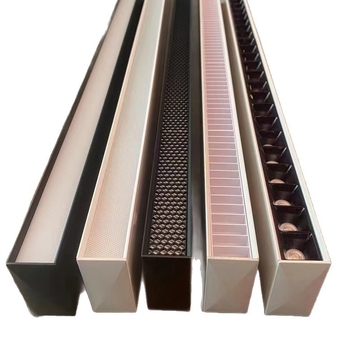 LED viseće svjetlo s mrežom od ćelija, anti-refleksni učinak, linearni profil, aluminijski kvadratni cijev