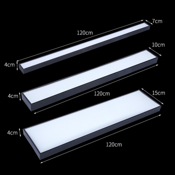 LED linearna viseća svjetiljka za uredske i komercijalne prostore, svjetlo s kvadratnim profilom, minimalističko uredsko osvjetljenje