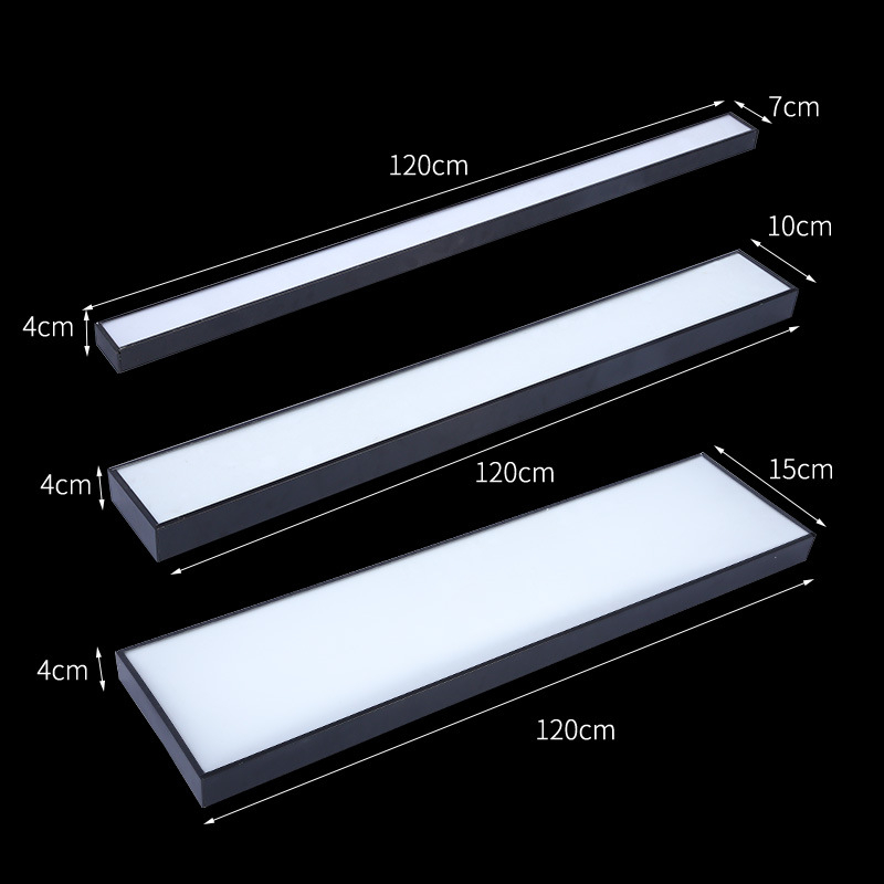 LED linearna viseća svjetiljka za uredske i komercijalne prostore, svjetlo s kvadratnim profilom, minimalističko uredsko osvjetljenje
