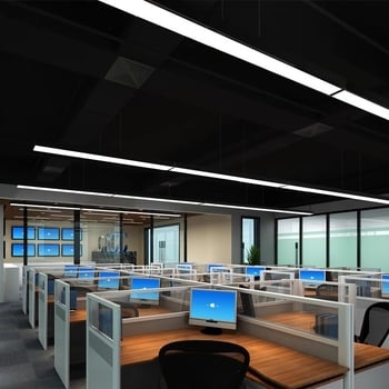 LED linearna viseća svjetiljka za ured, moderan minimalistički dizajn, duga svjetleća traka