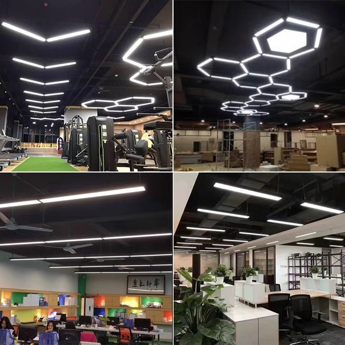 LED linearna viseća svjetiljka za ured, moderan minimalistički dizajn, duga svjetleća traka