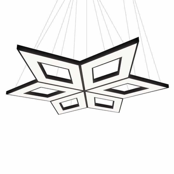 Industrijski viseći luster u dijamantnom obliku od kovanog željeza, industrijskog stila, pogodan za uredske prostore, konferencijske dvorane, teretane, trgovačke centre i supermarkete