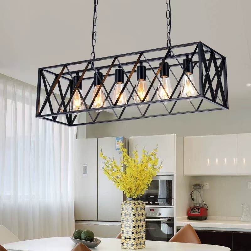 Industrijski viseći luster, metalni retro američkog stila, za restorane i barove, lampa za pult blagajne.