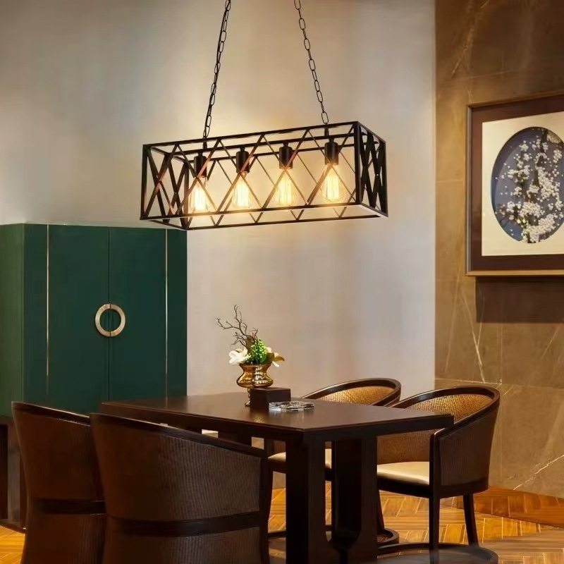 Industrijski viseći luster, metalni retro američkog stila, za restorane i barove, lampa za pult blagajne.