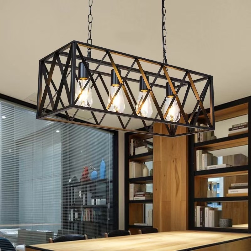 Industrijski viseći luster, metalni retro američkog stila, za restorane i barove, lampa za pult blagajne.