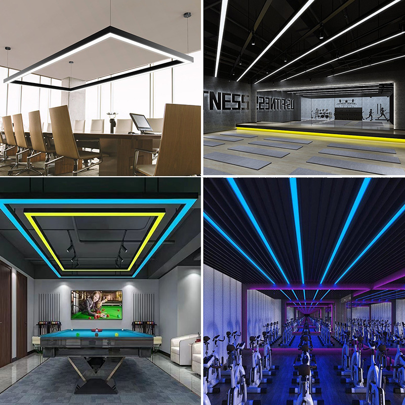 LED trake rasvjete, kvadratni cijevi rasvjeta, ured, učionica, restoran, visoka svjetlina