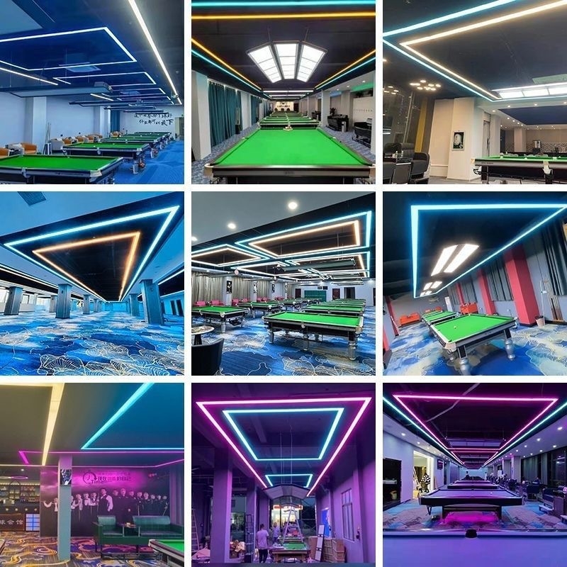 LED traka za atmosferu u prostoriji za bilijar – bezšivo spajanje, duga LED traka za dvoranu i ured, prilagodljiva za esport i komercijalnu upotrebu