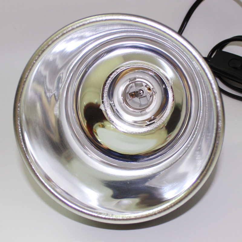 Metalni abažur lampe za gmazove, 5,5 inča, s poboljšanom UVB/UVA refleksijom
