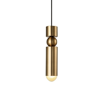 Željezni viseći luster, nordijski postmodernistički minimalistički stil, s jednom glavom