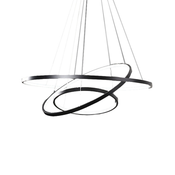 Moderna minimalistička LED lustera s tri prstena od aluminija, nordijskog stila