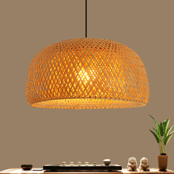 Viseća lampa od bambusa za restoran i čajanu – zen stil, dizajn od ratana i bambusa za dnevni boravak
