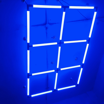 LED таванна лампа с шестоъгълна форма, 320° лъчение и 360° персонализирано осветление, декоративна осветителна тръба