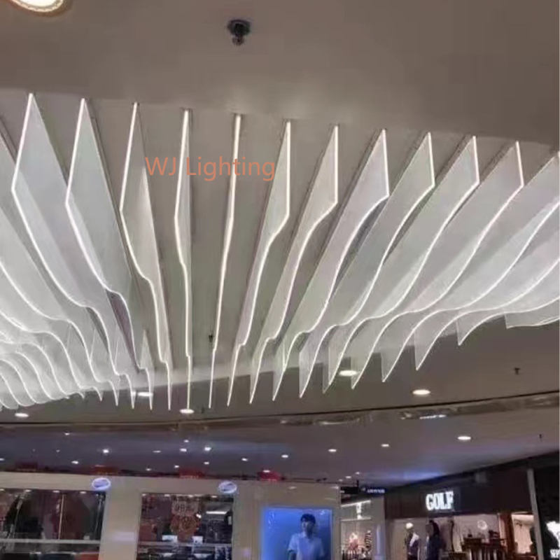 Krištalni lustera za dvoranu, klub, ured prodaje, vilu i velike izložbene prostore – viseći luster s kolonom mjehurića