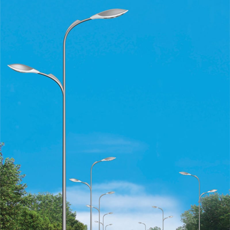 LED στύλος δρόμικού φωτισμού με διπλό ή μονό βραχίονα, φωτισμός οδικών έργων, προσαρμοστικός