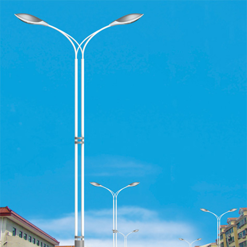 LED στύλος δρόμικού φωτισμού με διπλό ή μονό βραχίονα, φωτισμός οδικών έργων, προσαρμοστικός