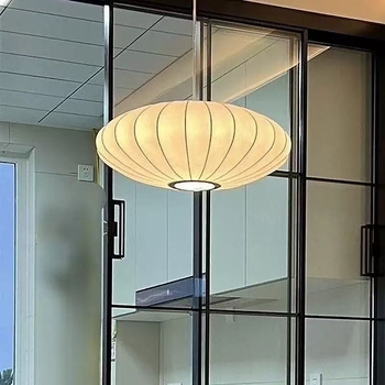 UFO viseća svjetiljka od svile, skandinavskog stila, vintage dizajnerska lanterna za blagovaonicu i spavaću sobu