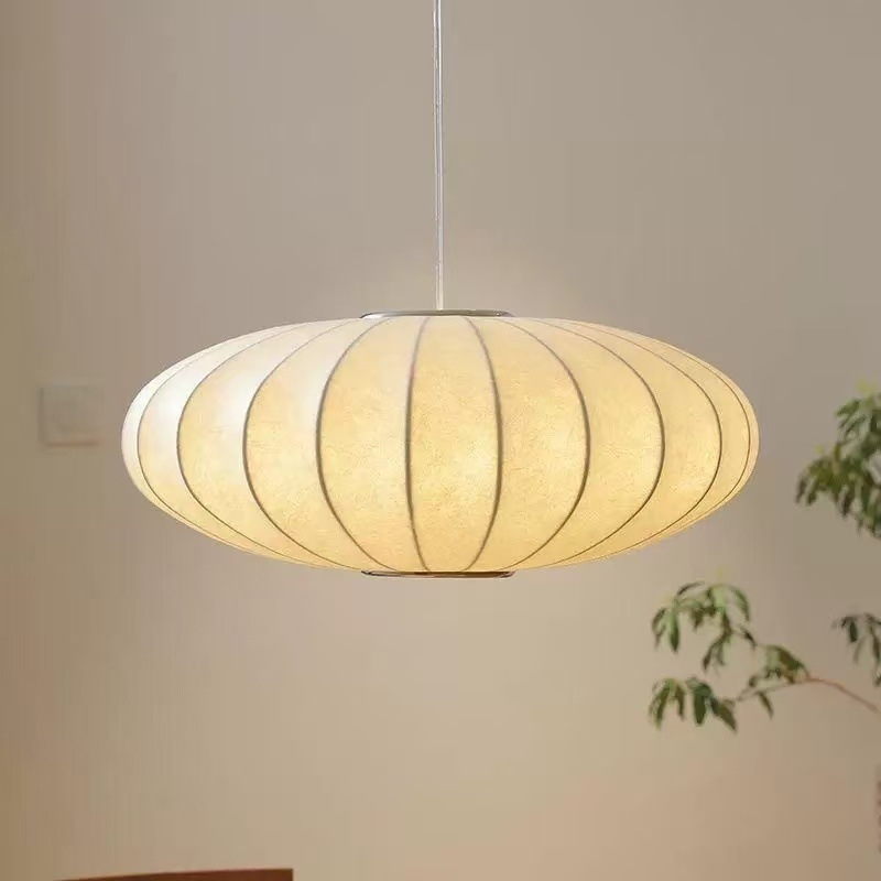 UFO viseća svjetiljka od svile, skandinavskog stila, vintage dizajnerska lanterna za blagovaonicu i spavaću sobu