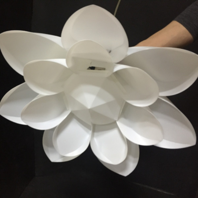 DIY sjenilo za lustru s motivom ljiljana i lotosa, bijelo plastično