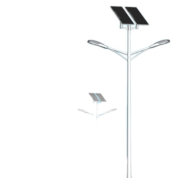 LED ηλιακό φανάρι δρόμου με ενσωματωμένο στύλο — μονό ή διπλό βραχίονα