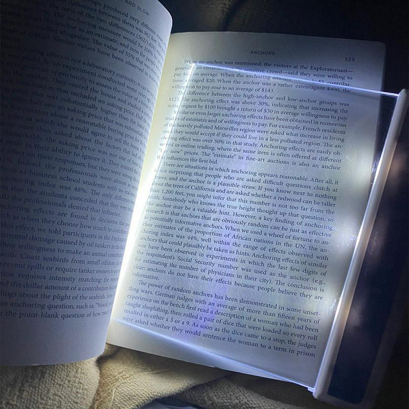 LED lampica za čitanje knjiga s prozirnim ravnim panelom, prijenosna stolna svjetiljka za učenike