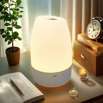 LED stolna lampa za zaštitu očiju s prilagođenim logom, noćna lampica uz krevet za spavanje i dojenje bebe, dekorativno atmosferično osvjetljenje, dodirno upravljanje