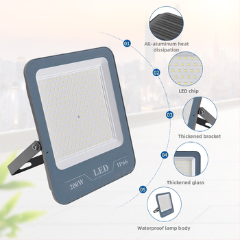 Vlastný LED reflektor 8013, vonkajší vodotesný IP66, 20-300W, 220V alebo 85-265V