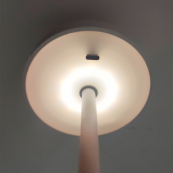 Lampa za stol u obliku gljive, mat bijela, punjiva, za barove i restorane, noćna svjetiljka za spavaću sobu s zaštitom očiju, dodirno ambijentalno osvjetljenje