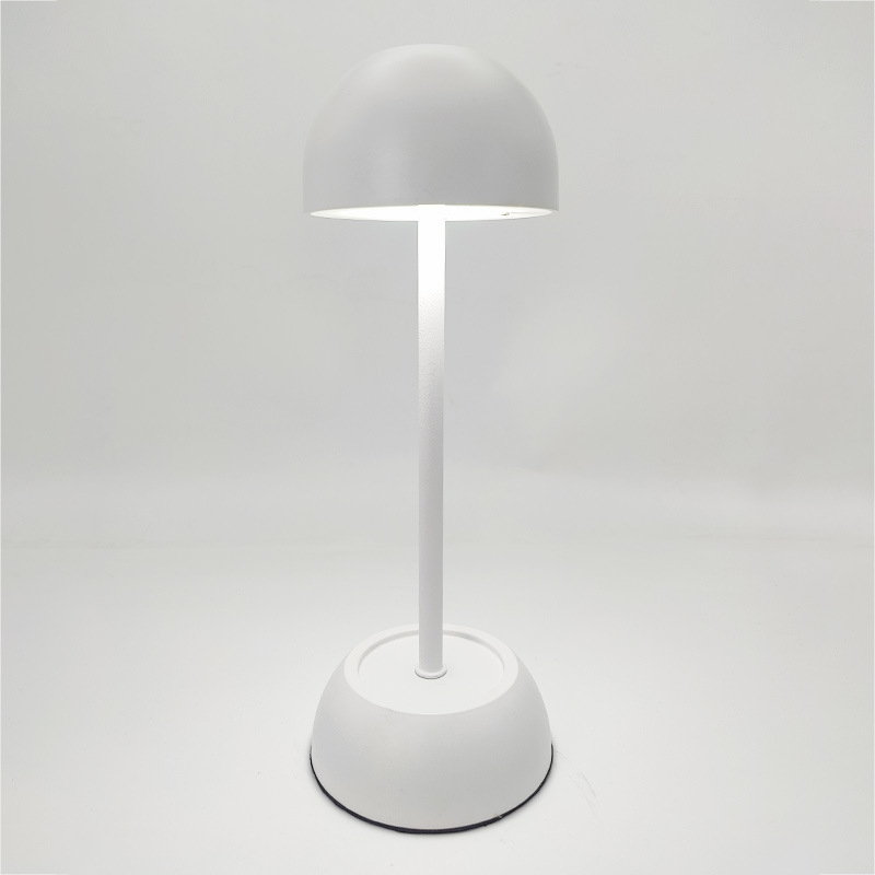 Lampa za stol u obliku gljive, mat bijela, punjiva, za barove i restorane, noćna svjetiljka za spavaću sobu s zaštitom očiju, dodirno ambijentalno osvjetljenje