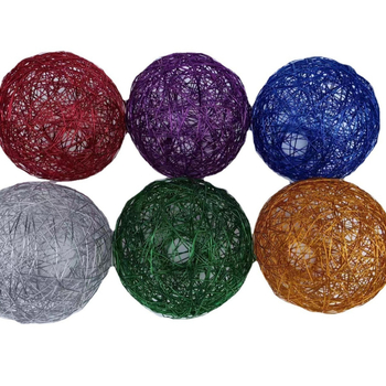 Aluminijsko žičano sjenilo, šuplja sfera, vanjsko krajinsko rasvjetno svjetlo, kuglasti viseći luster, srebrni prirodni završetak s zlatnim akcentima