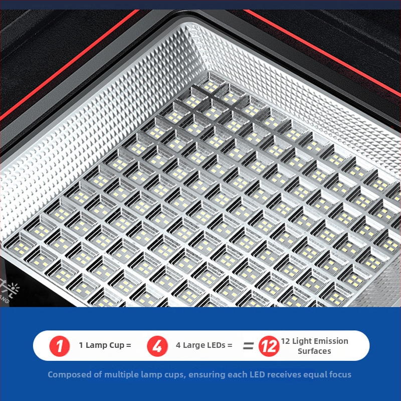 LED reflektor 200W pre vonkajšie osvetlenie reklamných panelov a dvorov, hliníkové puzdro IP65, 432 LED, 6000 lm, CRI 80–90, uhol lúča 90–120°