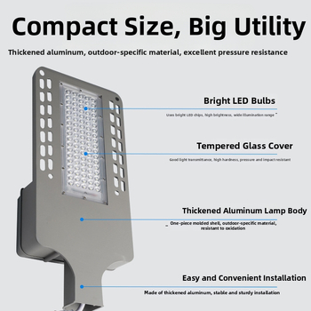 LED ulicná lampa so sieťovým napájaním, výška 6–8 m, vysoký výkon, vonkajšia lampa pre vidiecke a diaľničné projekty
