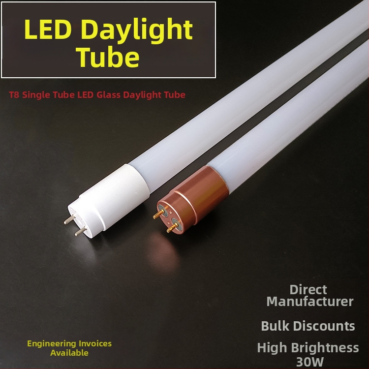 LED T8 sklenená trubica, 30W, jasne biela / teplá biela / neutrálna biela, dĺžky 0,6–1,2 m