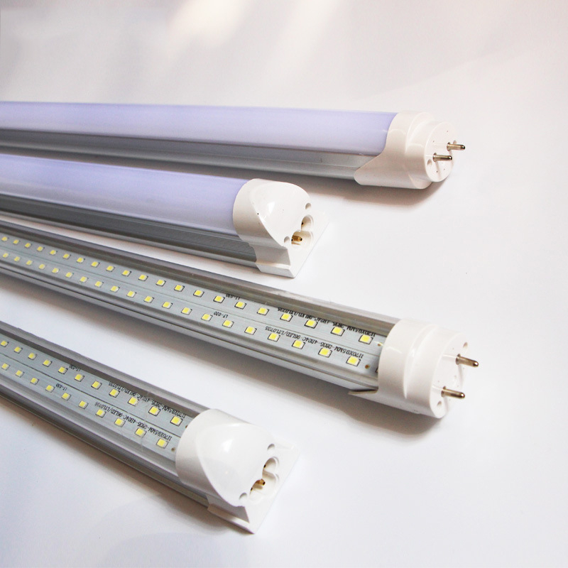 T8 LED тръба с двойна редица, V-образен интегриран дизайн, дължина 2,4 м, 1,2 м модул, 40 W, алуминиево-пластмасова разделена конструкция, дневна светлина