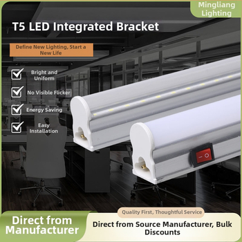 LED integrovaná lampička s držiakom a vypínačom pre kancelárske osvetlenie, trubka T5/T8, energetická úspora, ochrana očí