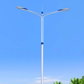 Στήλη LED δρόμου, ύψος 7 μ., γαλβανισμένη με θερμή βύθιση, 80W, με Α-βραχίονα